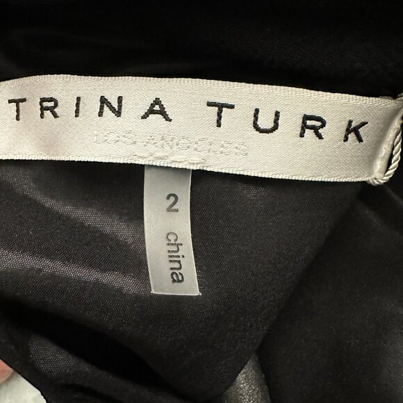 Trina Turk black Yokan leopard print Peter Pan collar mini dress  NWT Size 2 - Picture 7 of 10